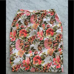 Stella McCartney neon floral pencil skirt size 44